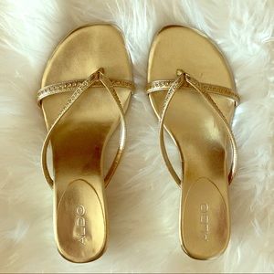 Aldo Gold Sandals